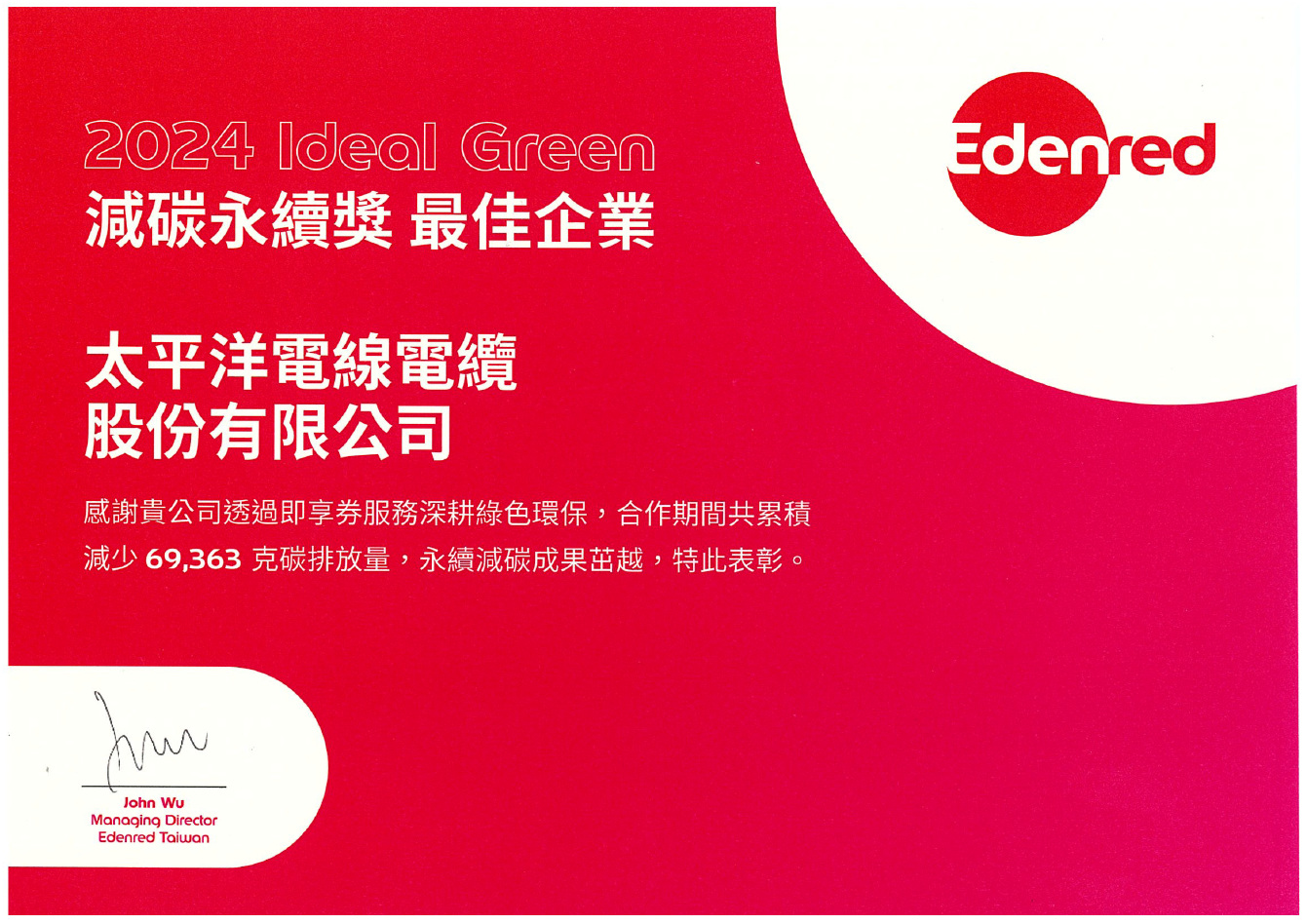 Edenred_減碳永續獎